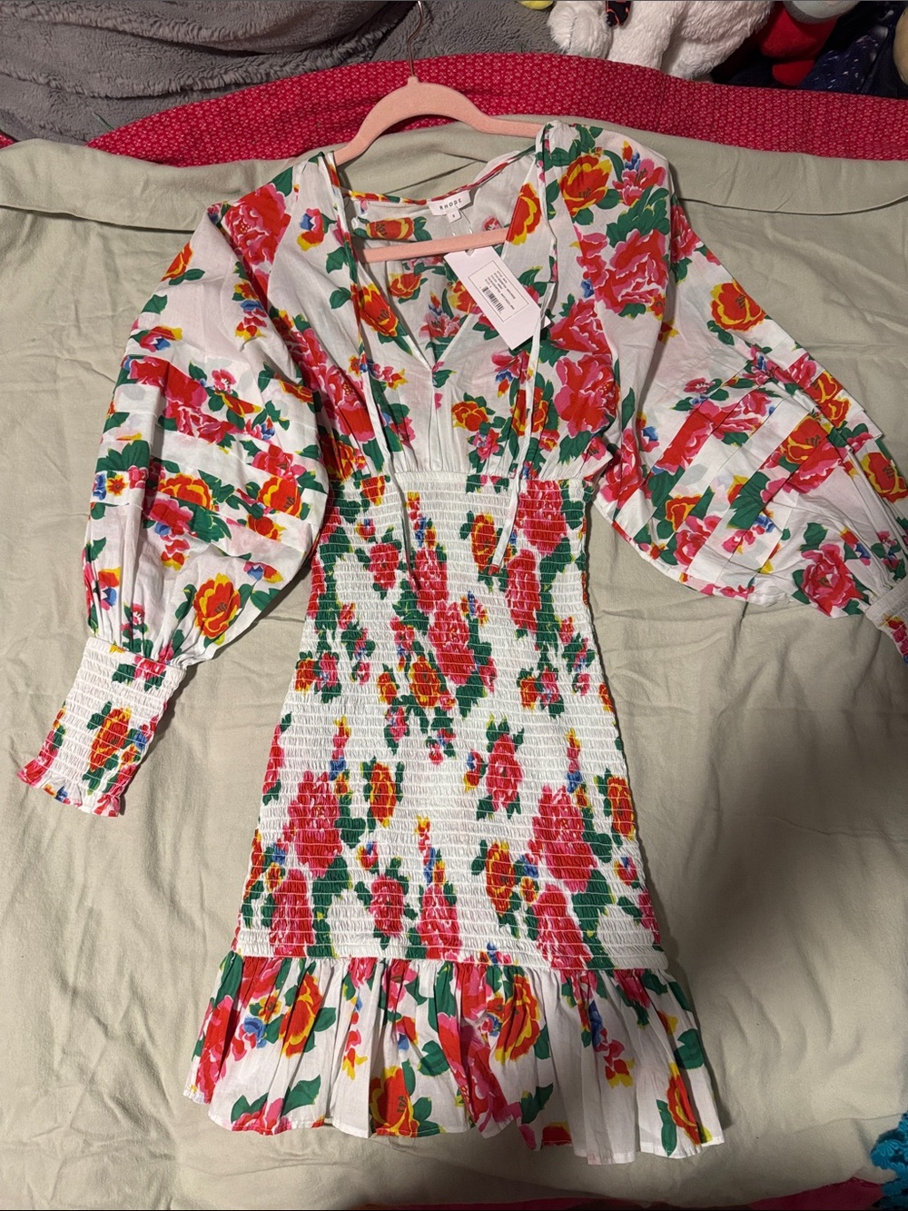 New with tags Rhode Anya dress in the White Dazzle floral print size small